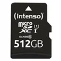 Intenso 3423493 Tarjeta Memoria Micro SDXC UHS-I Premium 512GB Clase 10 con Adaptador