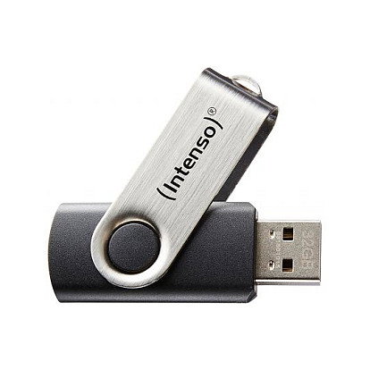 Intenso Memoria USB Basic Line 64 GB USB 2.0 Negro y Plata Intenso Memoria USB Basic Line 64 GB USB 2.0 Negro y Plata