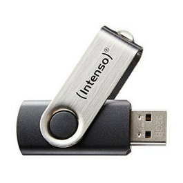 Intenso Memoria USB Basic Line 64 GB USB 2.0 Negro y Plata