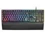 Mars Gaming MK320ES Teclado Gaming Semimecánico USB QWERTY Español, RGB 13 Modos, Tecnología H-MECH, Reposamuñecas Acolchado, Antighosting