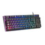 Mars Gaming Teclado Gaming MK320ES H-Mechanical USB con Retroiluminación RGB, 13 Modos de Luz, Reposamuñecas de Memory Foam y Panel de Aluminio, Color Negro