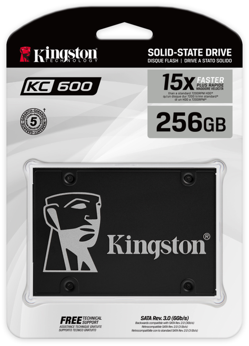 Kingston Technology KC600 Disco SSD 256GB SATA3 2.5"