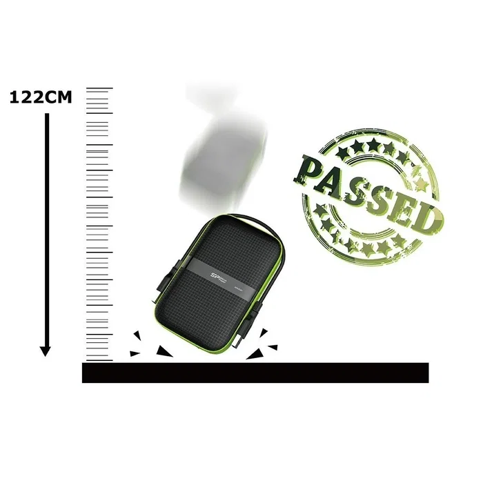 Silicon Power Armor A60 4 TB 2.5 slow USB 3.1 Negro, Verde