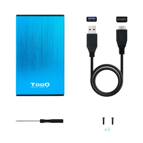 Tooq TQE-2527BL Caja Externa para Disco Duro 2.5 SATA Azul