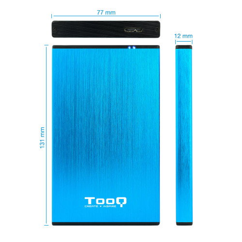 Tooq TQE-2527BL Caja Externa para Disco Duro 2.5 SATA Azul