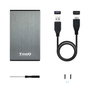 TOOQ TQE-2527G Caja para Disco Duro de 2.5'' SATA USB 3.1 Gris