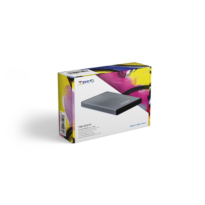 TOOQ TQE-2527G Caja para Disco Duro de 2.5'' SATA USB 3.1 Gris