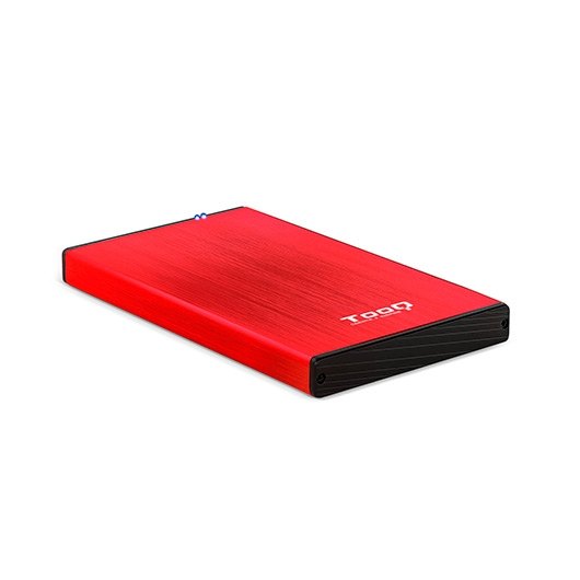 Tooq TQE-2527R Caja Externa para Disco Duro 2.5 Pulgadas SATA, Rojo/Negro