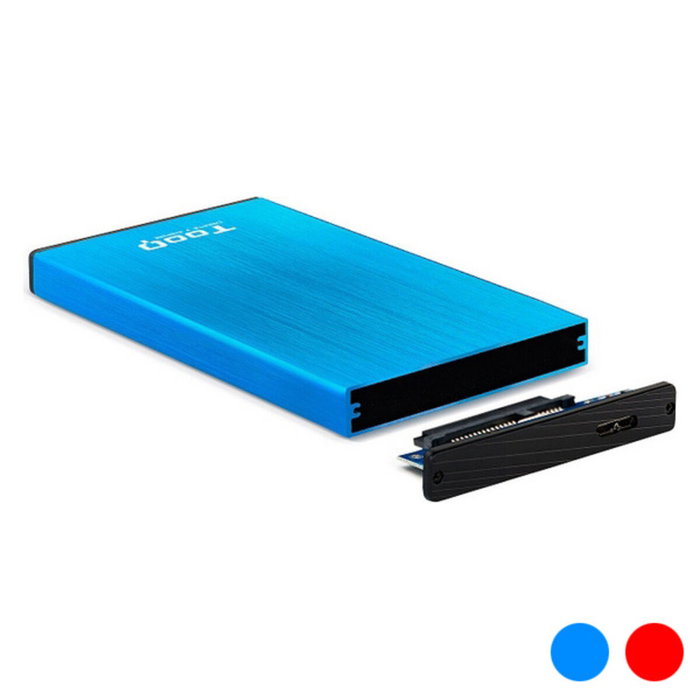 Tooq TQE-2527R Caja Externa para Disco Duro 2.5 Pulgadas SATA, Rojo/Negro