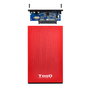 TooQ Caja Externa para Disco Duro 2.5" TQE-2527R USB 3.1 Aluminio Rojo - Compatible con HDD/SSD SATA, Plug & Play, Windows/Mac/Linux