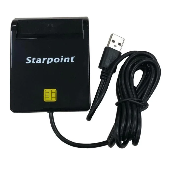 Cherry STP_SCRZW-1 Lector de tarjetas inteligentes externo USB 2.0, compatible con ISO 7816, EMV, 5V/3V/1.8V, para Windows, Linux, negro