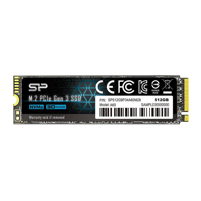 Silicon Power P34A60 SSD M.2 512GB NVMe PCIe Gen3x4 Silicon Power P34A60 SSD M.2 512GB NVMe PCIe Gen3x4