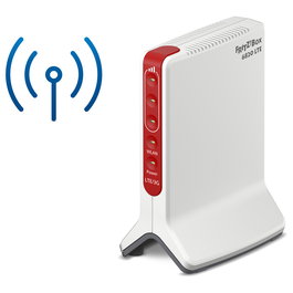 AVM FRITZ!Box 6820 LTE V3 - Router inalámbrico de sobremesa Wi-Fi 4 (802.11n) 2.4 GHz, 4G LTE, 1 puerto Gigabit Ethernet, color rojo y blanco