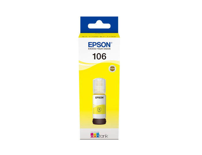 Epson Botella de Tinta 106 Amarillo para EcoTank ET-7700 / ET-7750 Epson Botella de Tinta 106 Amarillo para EcoTank ET-7700 / ET-7750