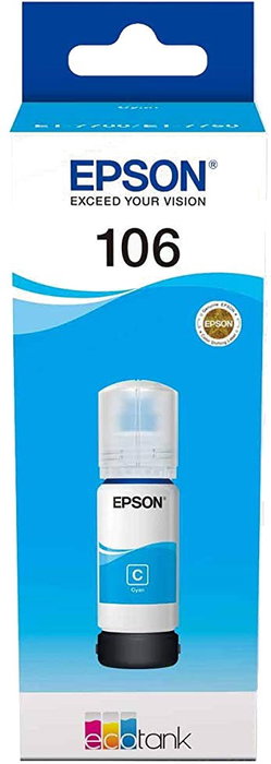 Epson Botella de Tinta 106 Cian C13T00R240 para EcoTank ET-7700 y ET-7750 Epson Botella de Tinta 106 Cian C13T00R240 para EcoTank ET-7700 y ET-7750