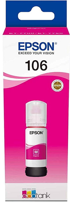 Epson Botella de Tinta 106 Magenta para EcoTank ET-7700 y ET-7750 Epson Botella de Tinta 106 Magenta para EcoTank ET-7700 y ET-7750