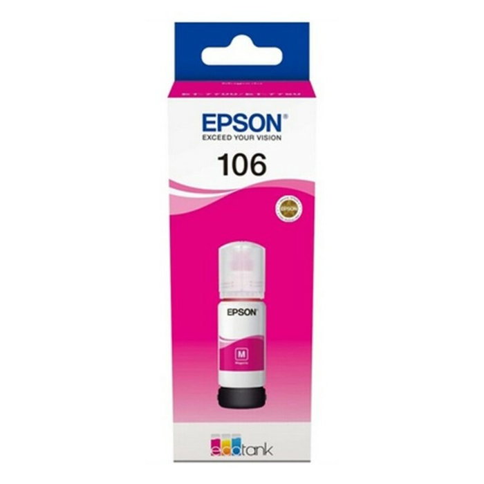 Epson Botella de Tinta 106 Magenta para EcoTank ET-7700 y ET-7750 Epson Botella de Tinta 106 Magenta para EcoTank ET-7700 y ET-7750