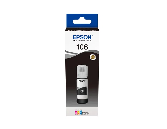 Epson Tinta EcoTank Photo Negro Botella 70ml para ET-7700, ET-7750 - Nº 106
