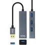 Nano Cable 10.16.4402 Hub USB 3.0 a 4xUSB 3.0 Gris 10cm Plug and Play Compatible USB 2.0
