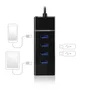 Ewent EW1137 Hub USB-C 4 Puertos USB 3.2 Gen1 (USB 3.0) para conectar periféricos USB Type-A a tu portátil