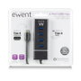 Ewent EW1137 Hub USB Tipo C con 4 Puertos USB 3.2 Gen 1, Negro