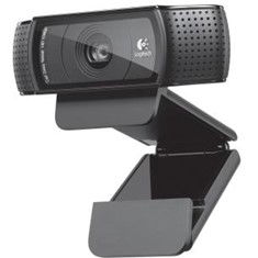 Logitech Webcam C920 Full HD 1080p con Lente de Cristal para Video Fluido y Micrófonos Estéreo para Videoconferencias, Streaming y Facebook (Negra)