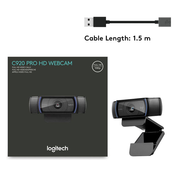 Logitech C920 Pro HD Webcam Full HD Negro Logitech C920 Pro HD Webcam Full HD Negro