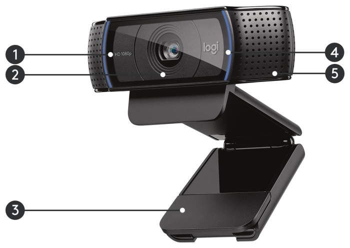 Logitech C920 Pro HD Webcam Full HD Negro Logitech C920 Pro HD Webcam Full HD Negro