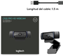 Logitech C920 Pro HD Webcam Full HD Negro