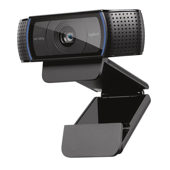 Logitech C920 Pro HD Webcam Cámara Web USB 1080p Full HD para Videoconferencias, Enfoque Automático, 2 Micrófonos Estéreo, 78°, Negro, Ref. 960-001055