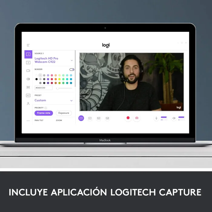 Logitech C920 Pro HD Webcam Cámara Web USB 1080p Full HD para Videoconferencias, Enfoque Automático, 2 Micrófonos Estéreo, 78°, Negro, Ref. 960-001055