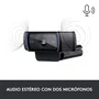 Logitech C920 Pro HD Webcam Cámara Web USB 1080p Full HD para Videoconferencias, Enfoque Automático, 2 Micrófonos Estéreo, 78°, Negro, Ref. 960-001055