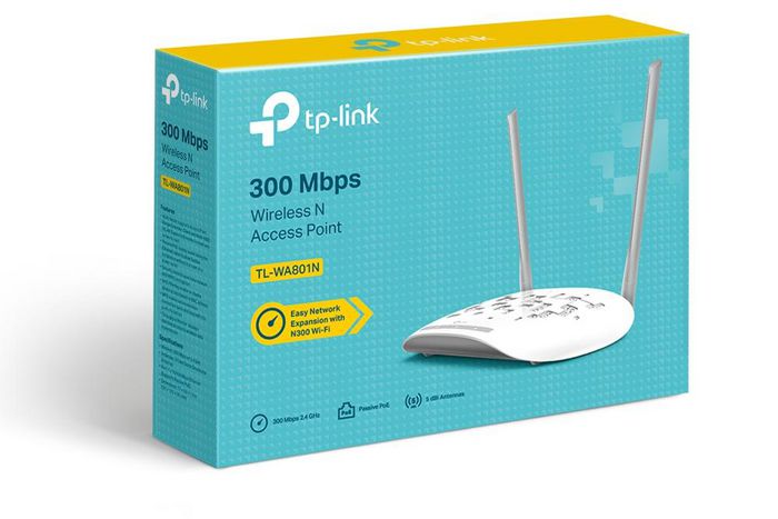 TP-Link TL-WA801N Punto de Acceso Inalámbrico N 300 Mbps, 2.4 GHz, IEEE 802.11b/g/n, 1 x 10/100 Ethernet RJ-45