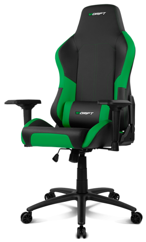 Drift DR250G - Silla Gaming Ergonómica Profesional, Respaldo Reclinable 90-135°, Reposabrazos 4D, Cojín Lumbar y Cervical, Soporta 150kg, Verde