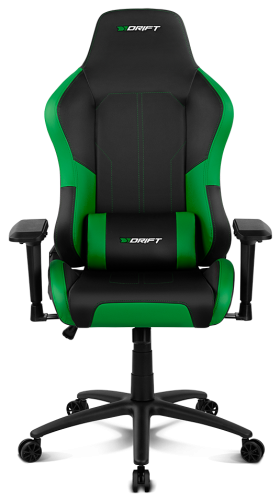 Drift DR250G - Silla Gaming Ergonómica Profesional, Respaldo Reclinable 90-135°, Reposabrazos 4D, Cojín Lumbar y Cervical, Soporta 150kg, Verde