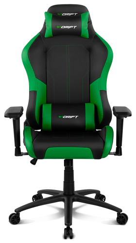 Drift DR250G - Silla Gaming Ergonómica Profesional, Respaldo Reclinable 90-135°, Reposabrazos 4D, Cojín Lumbar y Cervical, Soporta 150kg, Verde
