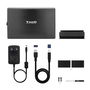 Tooq Caja Externa TQE-3531B 3.5 Pulgadas SATA USB 3.0 para HDD Hasta 8 TB, Compatible con Windows, Mac, Linux, Color Negro