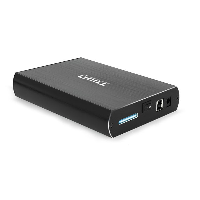 Tooq Caja Externa TQE-3531B 3.5 Pulgadas SATA USB 3.0 para HDD Hasta 8 TB, Compatible con Windows, Mac, Linux, Color Negro