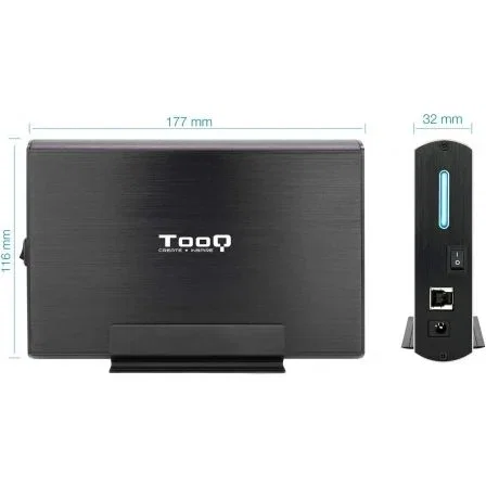 TooQ TQE-3531B Caja Externa para Disco Duro de 3.5" USB 3.0 5 Gbps Negra