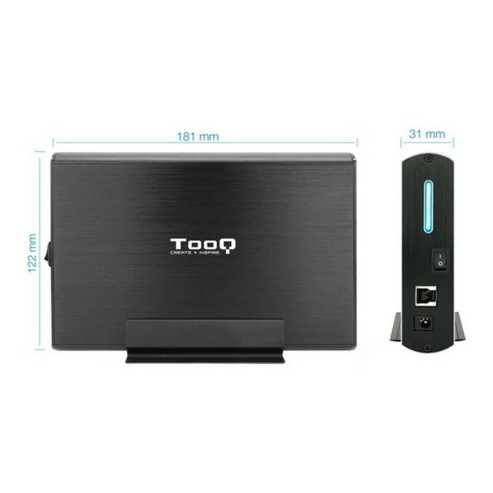 Tooq TQE-3531B Caja Externa para Disco Duro de 3.5 pulgadas SATA USB 3.1 Gen 1 Negro