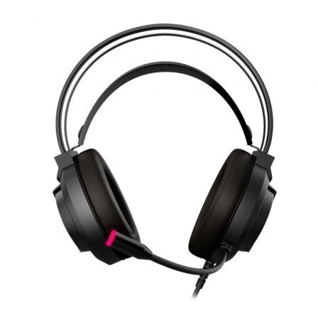 Krom Kappa Auriculares Gaming con Micrófono Flexible, Sonido 50mm, Iluminación RGB LED, Conexión USB y Jack 3.5mm