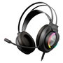 Krom Auriculares Gaming con Micrófono Kappa NXKROMKAPPA Jack 3.5 USB 2.0 Negros RGB LED