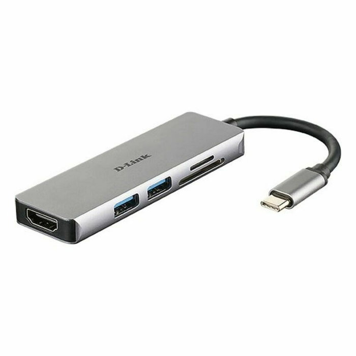 D-Link DUB-M530 Docking Station USB-C 5 en 1 con HDMI 4K y Lector de Tarjetas