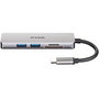 D-Link M530 Hub USB-C con 2 Puertos USB 3.0, HDMI 4K y Lector de Tarjetas SD/microSD - Compatible con Mac, Windows, Linux y Android OTG
