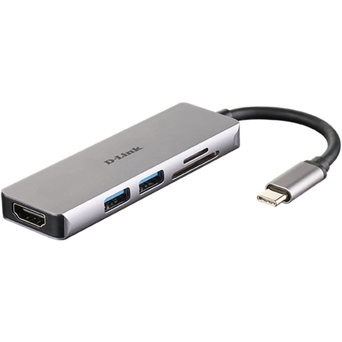 D-Link M530 Hub USB-C con 2 Puertos USB 3.0, HDMI 4K y Lector de Tarjetas SD/microSD - Compatible con Mac, Windows, Linux y Android OTG D-Link M530 Hub USB-C con 2 Puertos USB 3.0, HDMI 4K y Lector de Tarjetas SD/microSD - Compatible con Mac, Windows, Linux y Android OTG