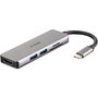 D-Link M530 Hub USB-C con 2 Puertos USB 3.0, HDMI 4K y Lector de Tarjetas SD/microSD - Compatible con Mac, Windows, Linux y Android OTG