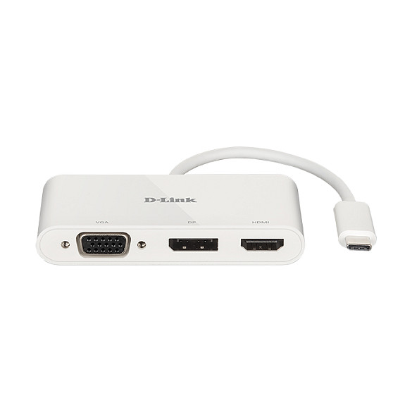 D-Link DUB-V310 Adaptador USB-C a HDMI/VGA/DP Blanco