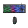 Mars Gaming MCPTKLES Combo Gaming Teclado + Ratón Óptico USB, Teclado TKL Compacto Español con Iluminación RGB, Ratón Ligero 3200 DPI