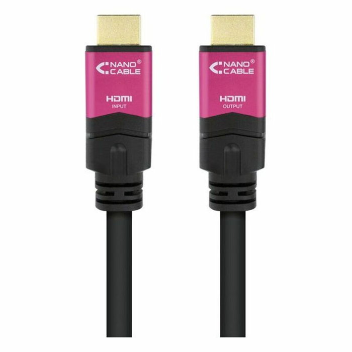 Nanocable Cable HDMI 2.0 4K de 25m, Negro/Rosa Nanocable Cable HDMI 2.0 4K de 25m, Negro/Rosa