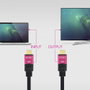 Nanocable Cable HDMI 2.0 4K de 25m, Negro/Rosa